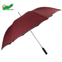 Design de mode Red PG tissu écologique en bambou manche en bambou semi-auto parapluie droit